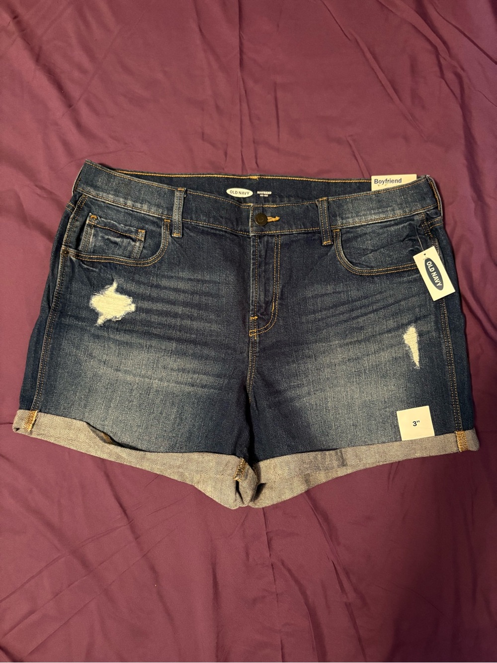 Old Navy Dark Wash Boyfriend Denim Shorts